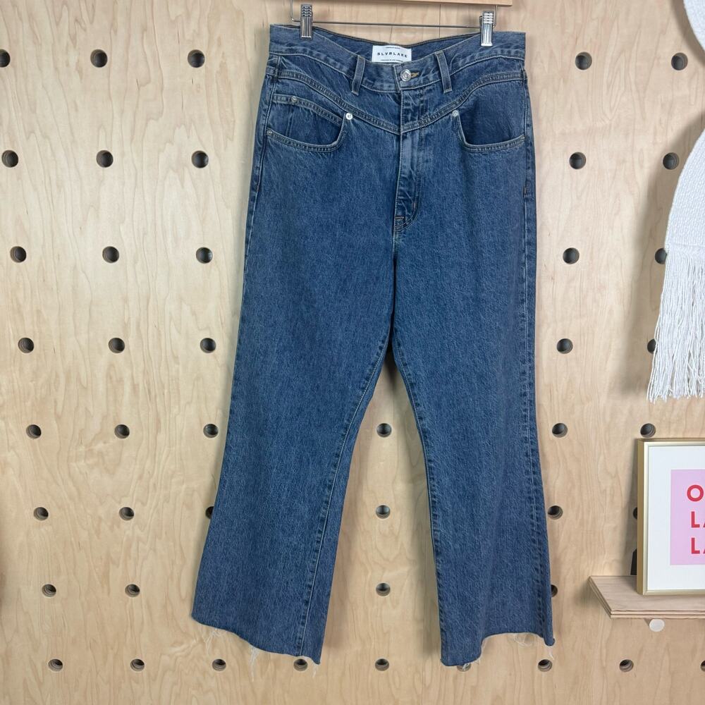 SLVRLAKE Women’s Frankie Cropped Flare Jeans Size 31 - Picture 4 of 10